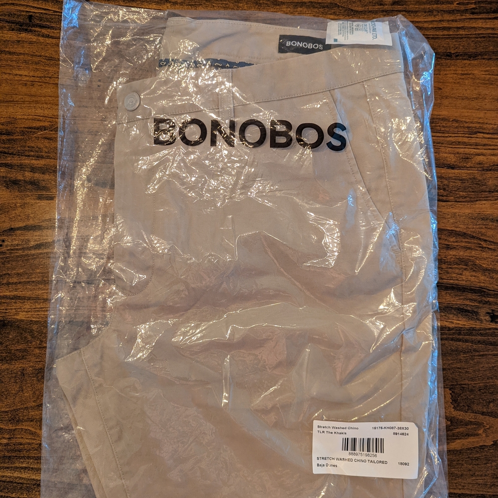 Bonobos Men's Baja Dunes Stretch Chino Size 38X30 NWT